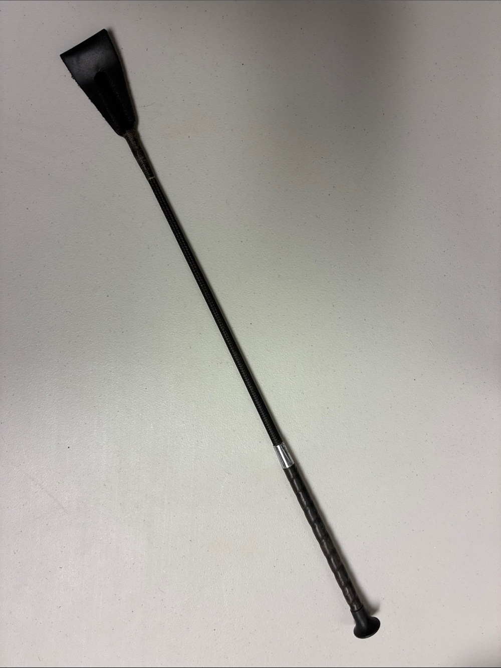 Fleck Black Riding Crop Jumping Length ~25”